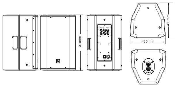 两分频有源全频扬声器尺寸图